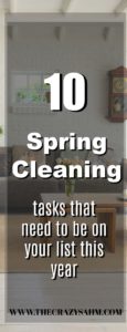 Spring cleaning can be daunting, but with these tips and must do tasks, you will be done in no time! Click here to learn my must do tasks and how I accomplish them faster. #springcleaning #cleaning #momlife 