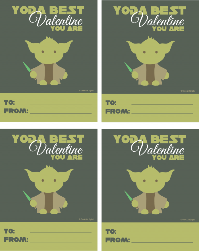 Yoda Valentine's Day Cards sample