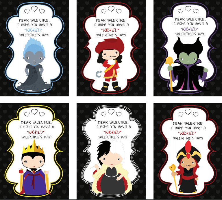 Disney Villains Valentine's Day card sample