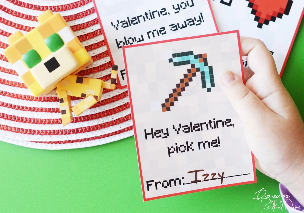 Minecraft Valentine's Day card