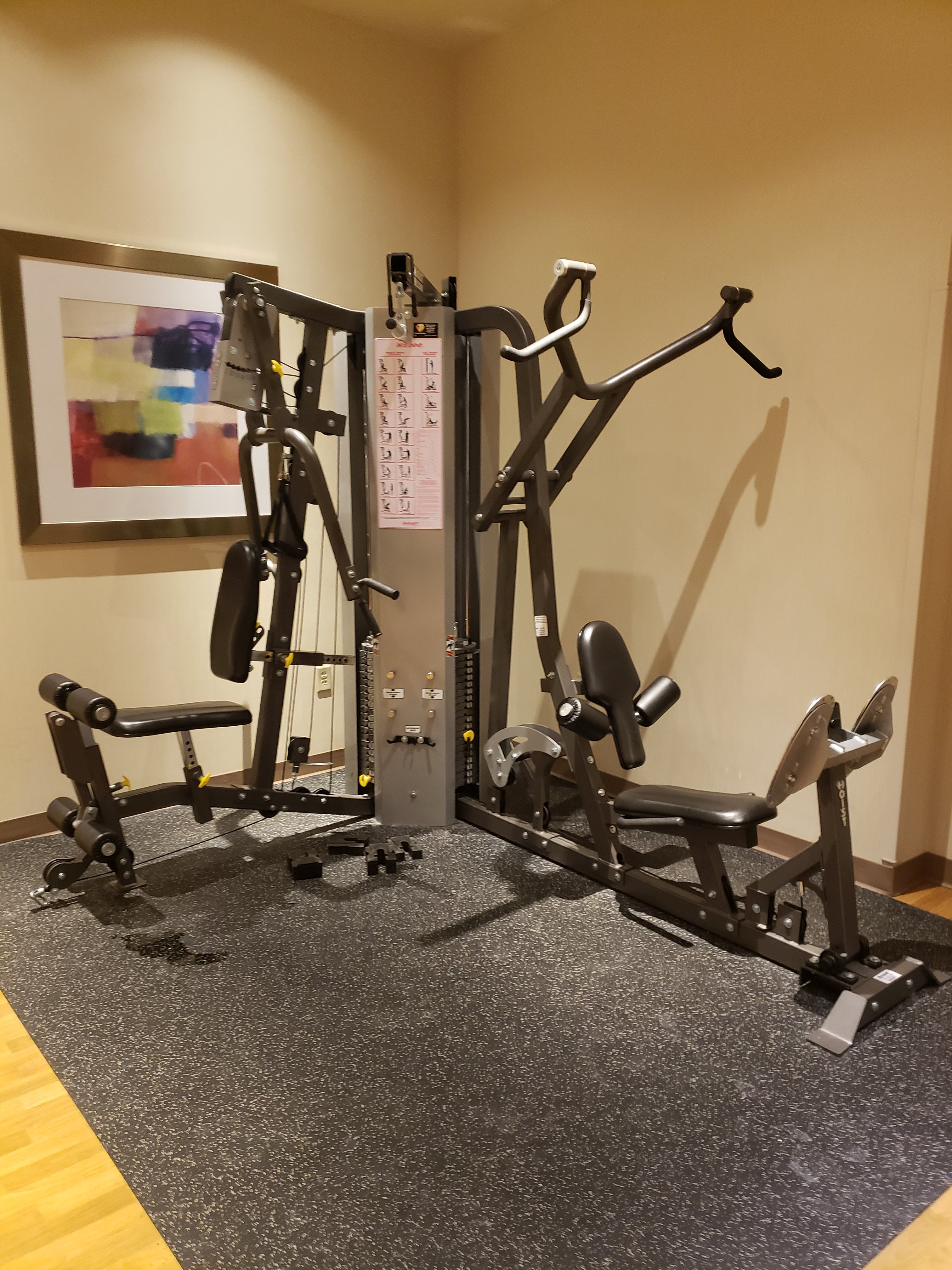 workout equipment in the Bettendorf Iowa hotel