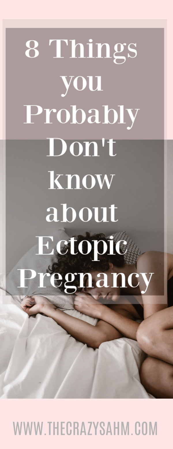 Ectopic Pregnancy is something no mother wants to experience, but so many of us fear. Click here find 8 things I didn't know about ectopic pregnancy until I had one of my own. Ectopic pregnancy symptoms, ectopic pregnancy diagnosis, ectopic pregnancy treatment