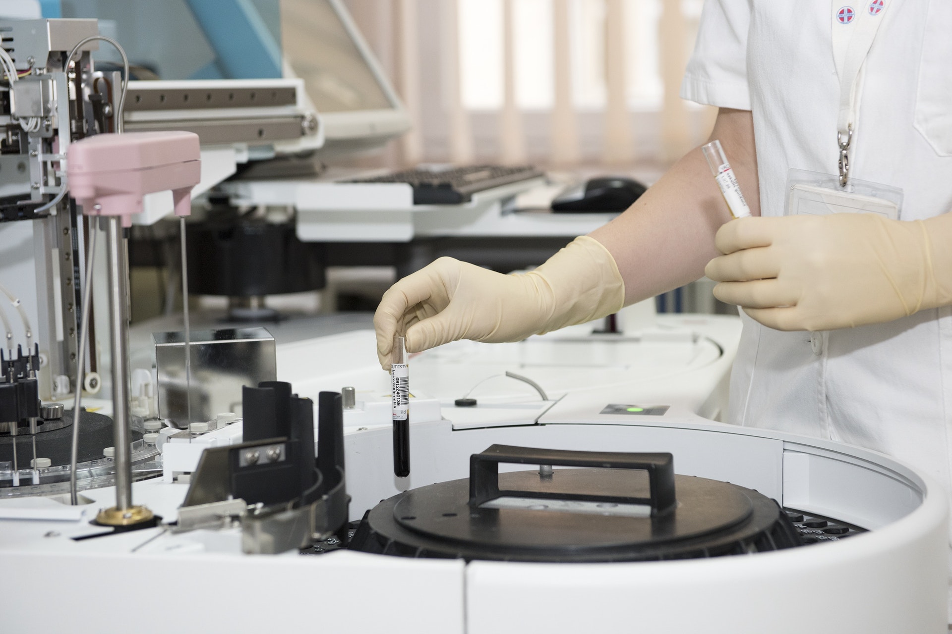 person working in a medical lab