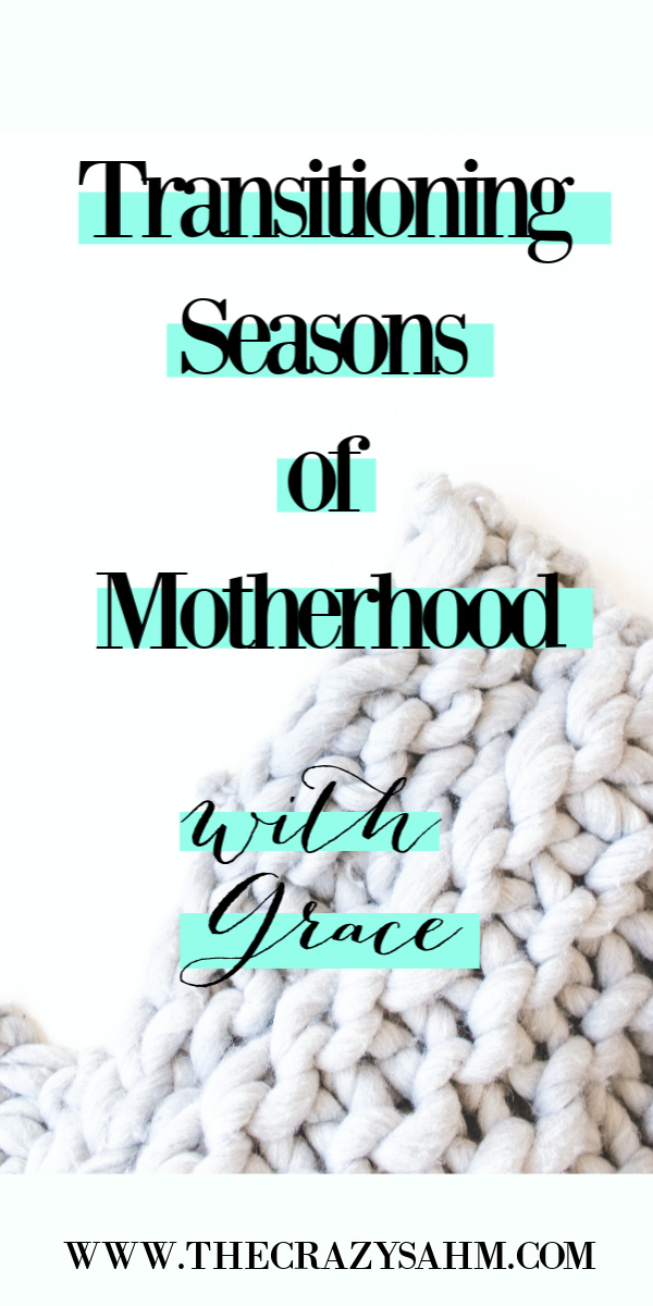 Motherhood is hard, but trying to transition seasons of motherhood on top of everything else you are already doing can be a juggling act. Find out how to transition through the seasons of motherhood with grace by clicking here. #momlife #motherhood #mom #seasonsofmotherhood